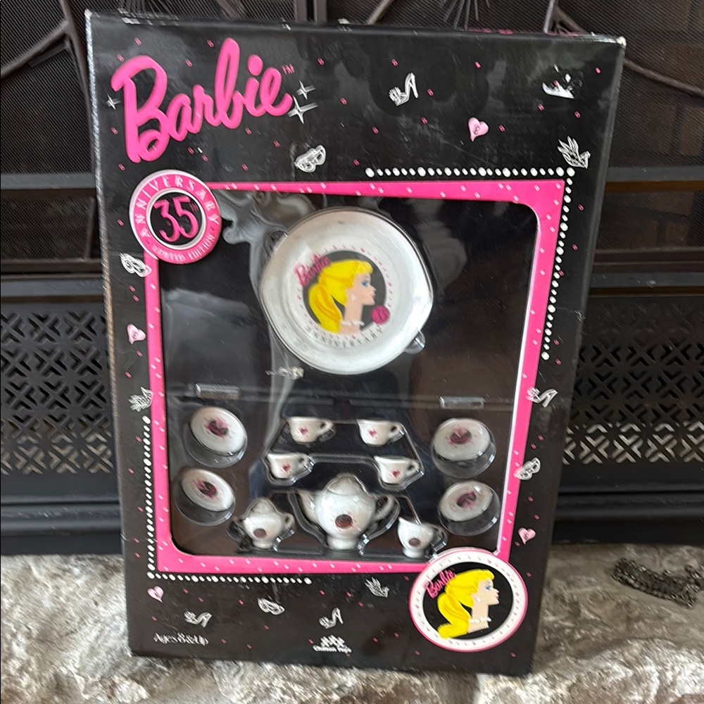 Barbie Tea Set - Black and Pink